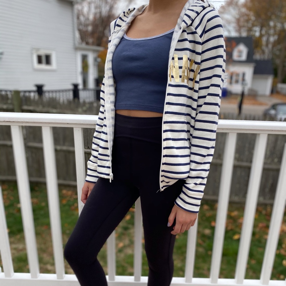 Striped Zip-Up Hoodie